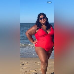 JCrew Red One-Piece Swimsuit